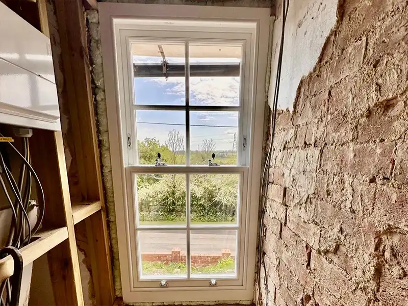 Red Grandis Sash Window Ruckinge 1