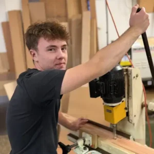 Tyler Ramsden at the workshop